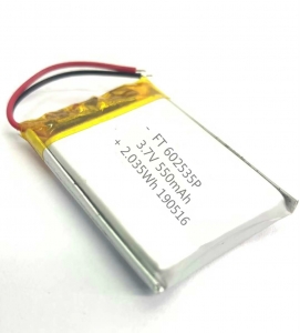 ft602535p 3.7v 500mah充電式リチウムイオンポリマー電池