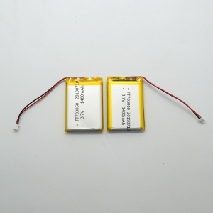 3.7V 1400mAhリチウムポリマー電池FT703060P