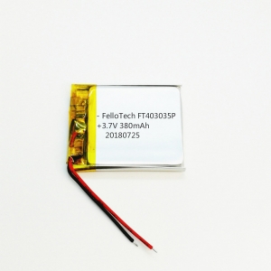 3.7V 380mAhリチウムポリマー電池FT403035P