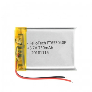 3.7V 750mAhリチウムポリマー電池FT653040PH
