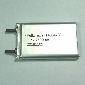 3.7V 2500mAhリチウムポリマー電池FT486478P
