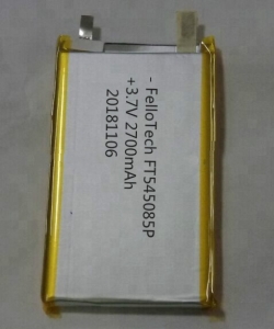 3.7V 2700mAhリチウムポリマー電池FT545085P