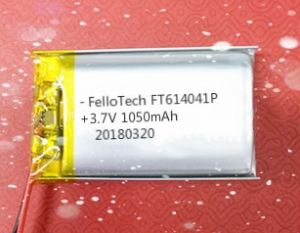 3.7V 1050mAhリチウムポリマー電池FT614041P