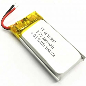3.7v 160mahリチウムポリマー電池ft451530p
