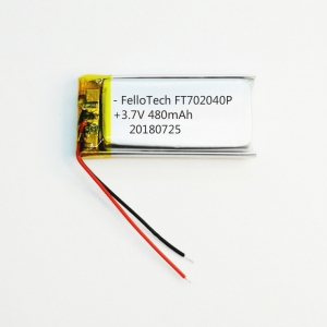3.7V 480mAh FT702040Pリチウムポリマーバッテリー