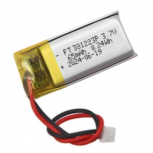 3.7V 65mAhのBluetoothイヤホンリポバッテリーFT381223P