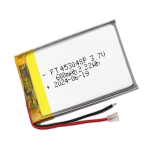 3.7V 600mAhリチウムポリマーバッテリーFT453048P