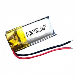 3.7V 25mAh WearbaleリチウムポリマーバッテリーFT301215P