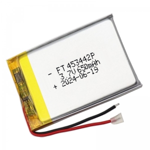 導かれたライトのための3.7v 650mahのリポ電池ft453442p